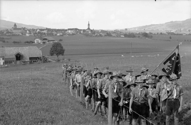 Eclaireurs(scouts) Fribourg Sud, rallye, Bulle