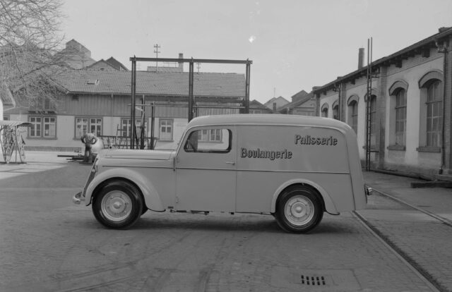Elektrischer Fourgon/Lastwagen 500 kg Nutzlast, Dupraz Bernex, hergestellt von Oehler