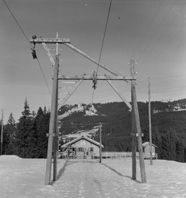 Skilift du Pralet (Châtel St. Denis/Les Paccots), gebaut von Oehler